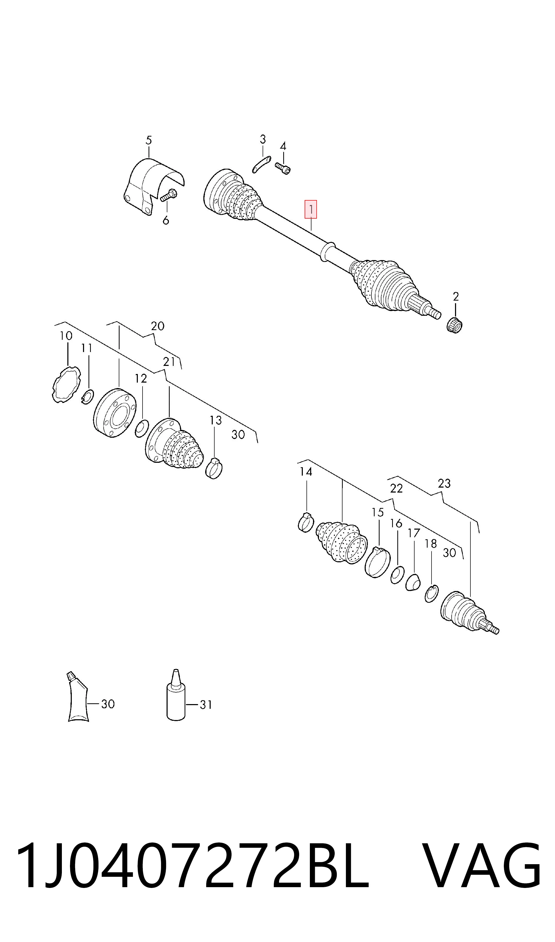 Volkswagen Bora  Sağ aks