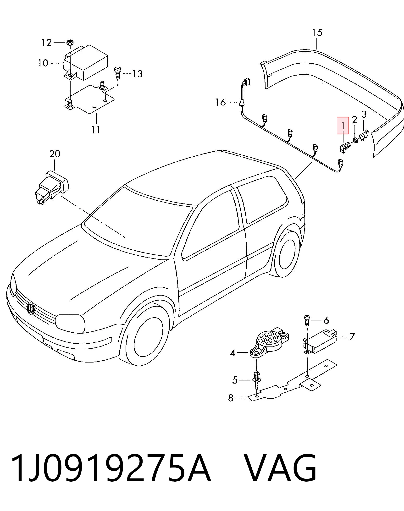 Volkswagen Bora  Arka park sensörü