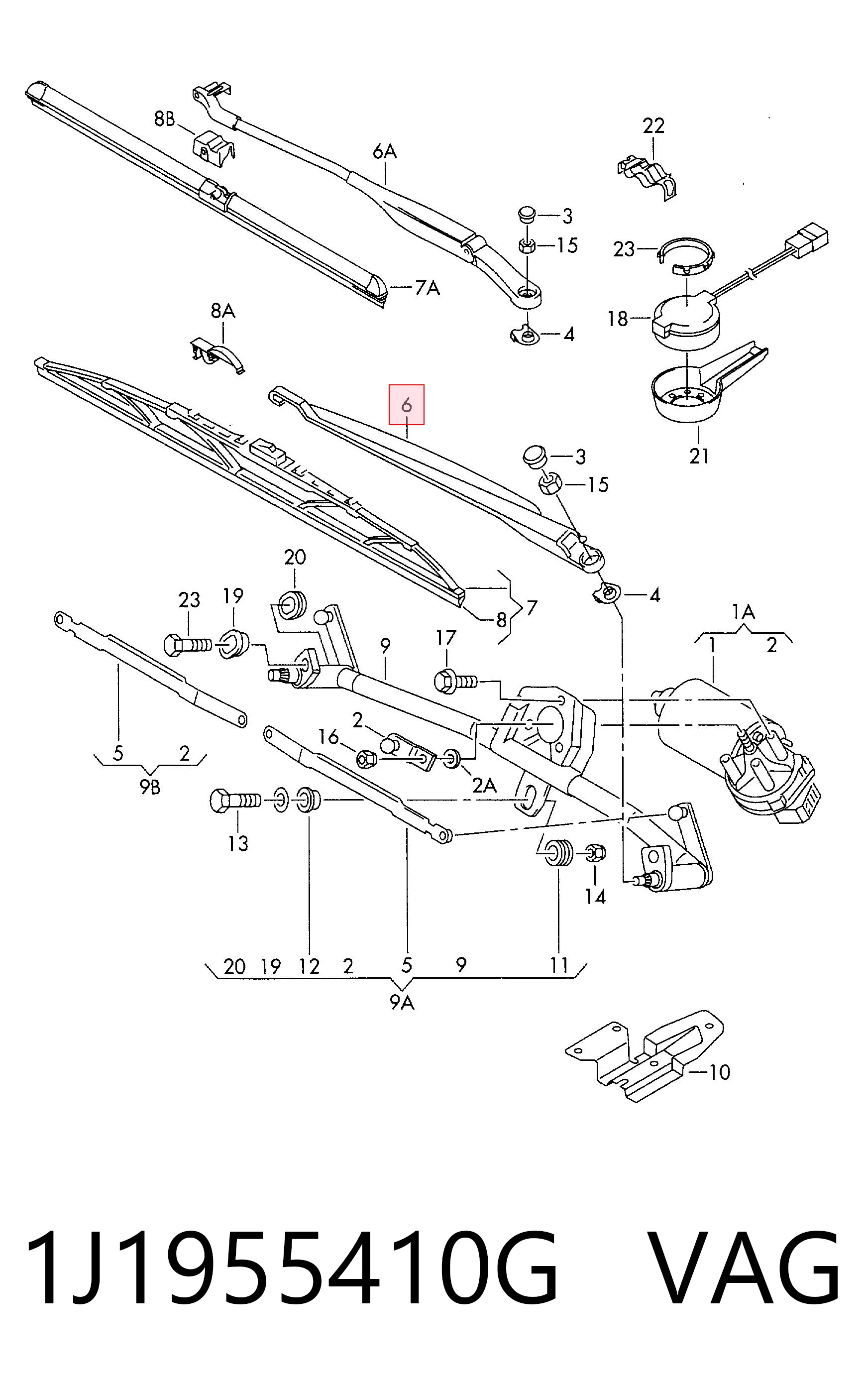 Volkswagen Golf IV (1997 - 2008) Ön cam silecek kolu fiyatları