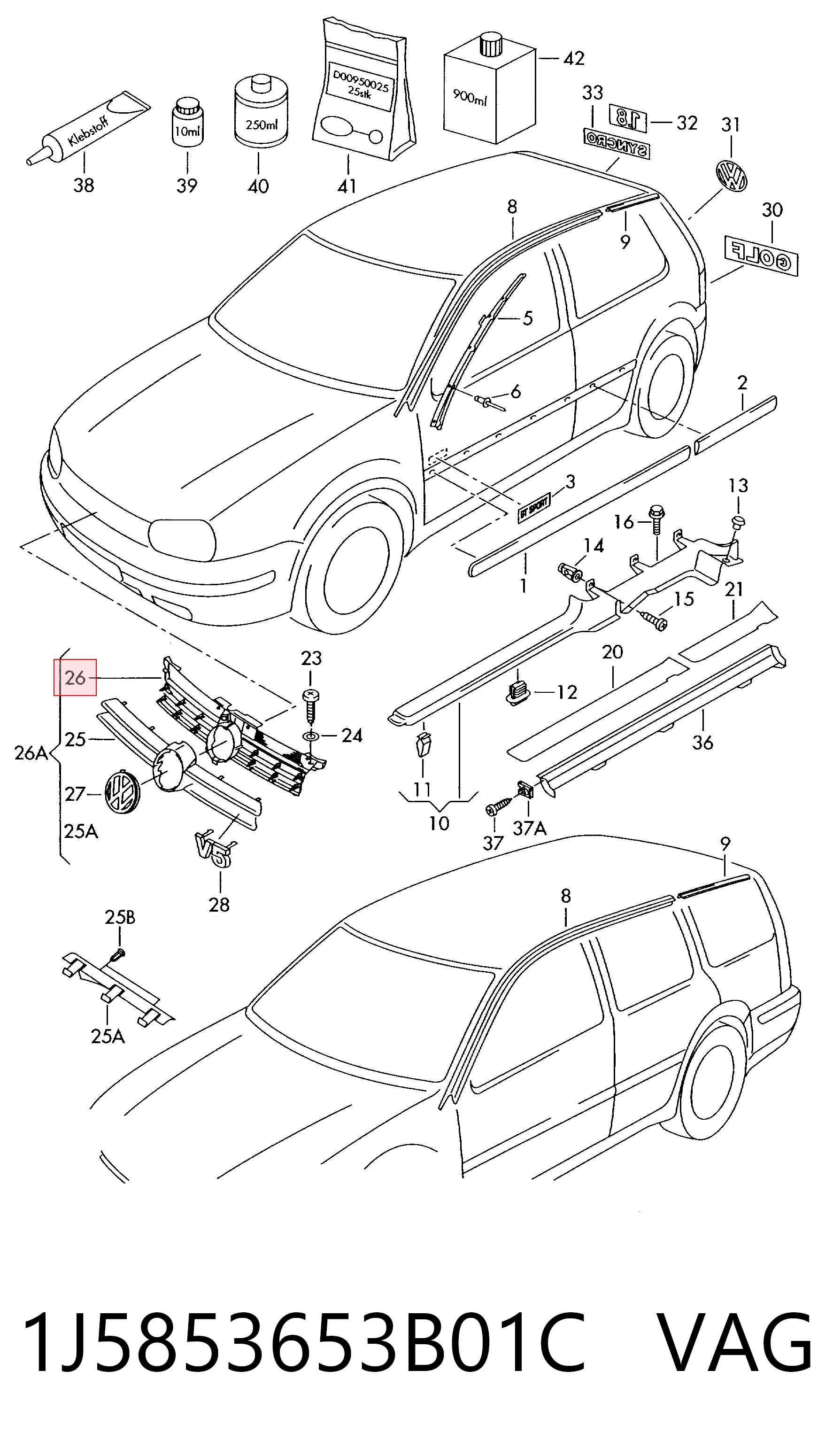 Volkswagen Bora  Radyatör ızgarası