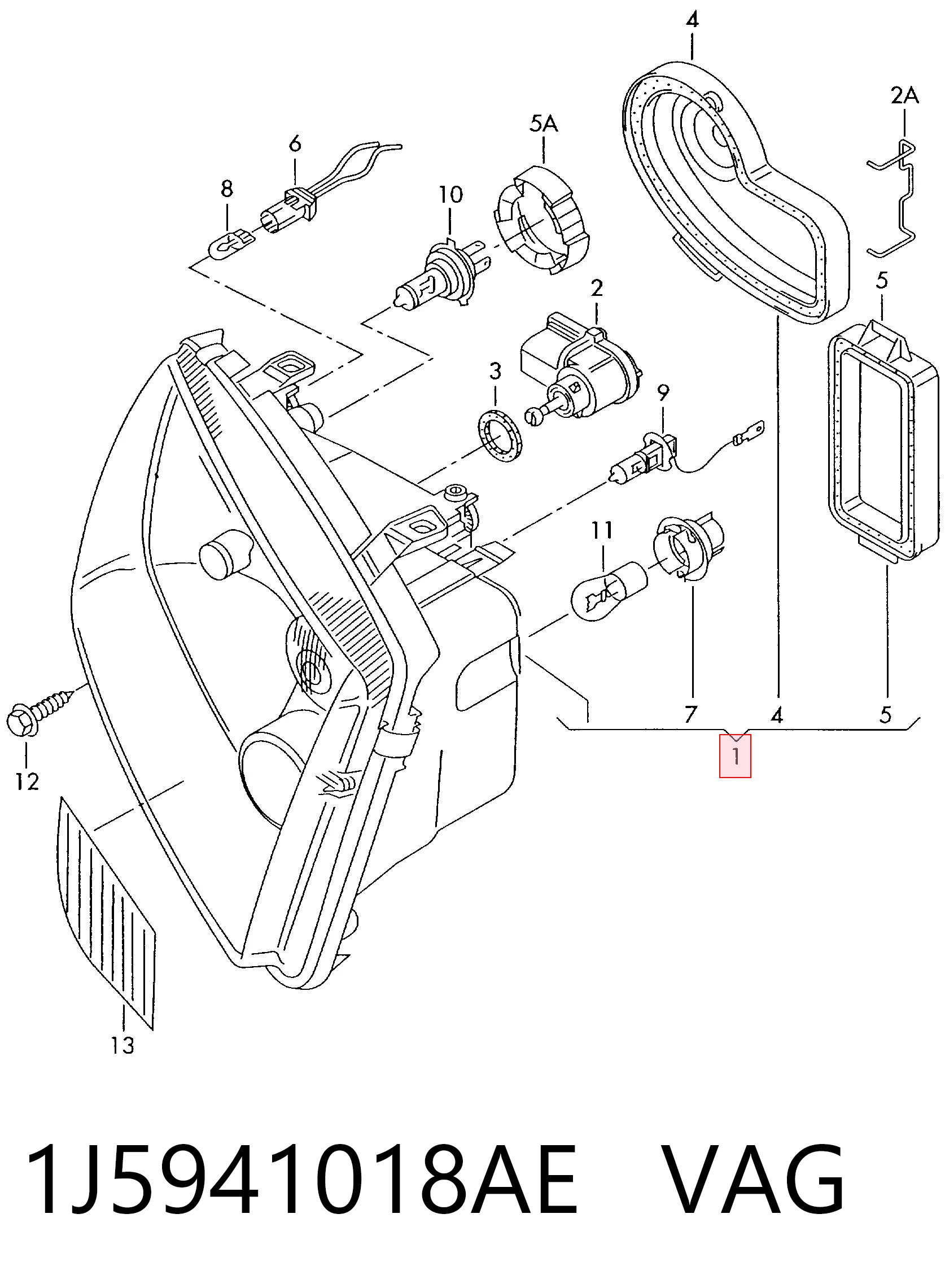 Volkswagen Bora Sağ ön far