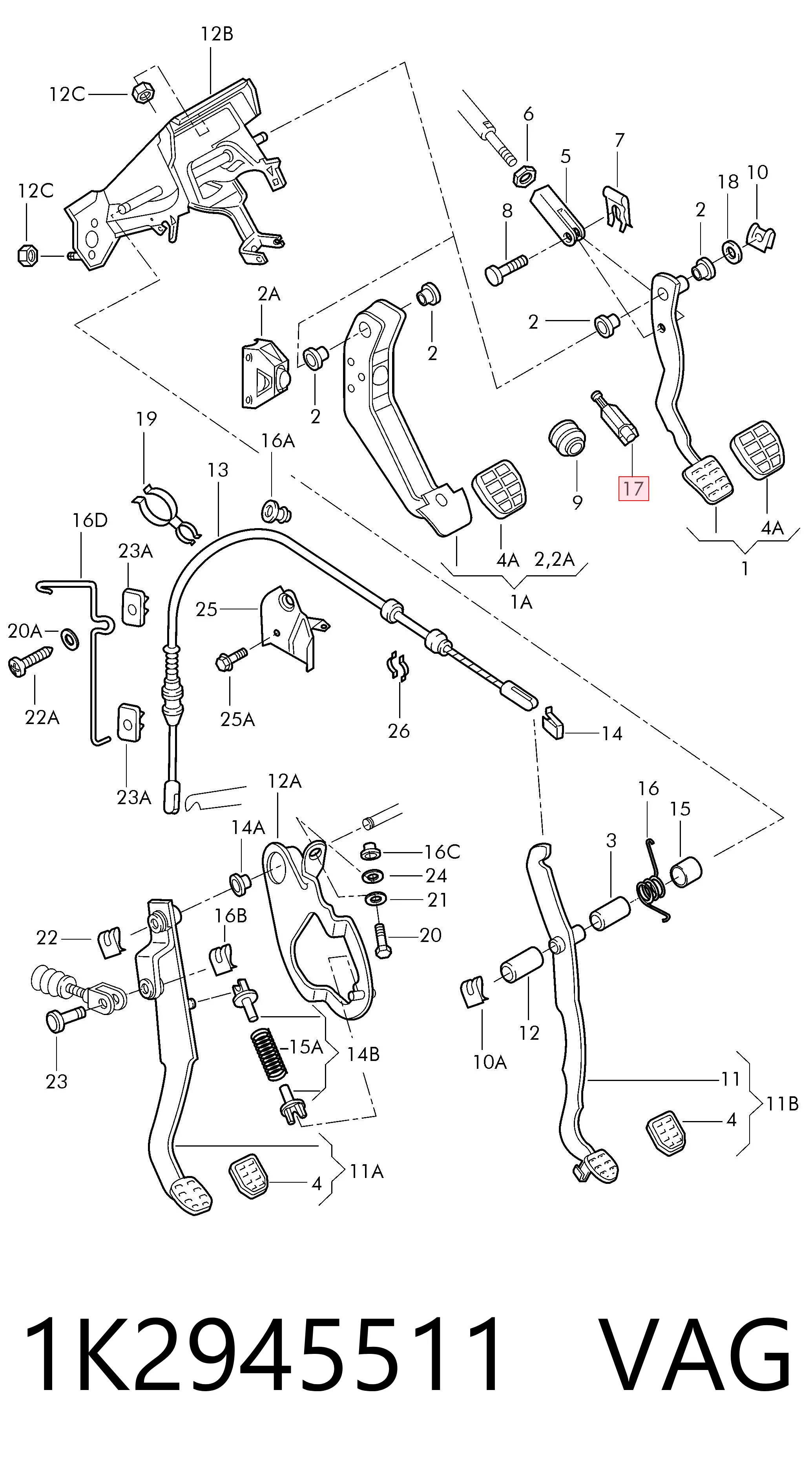 Polo IV Fren Pedal Müşürü