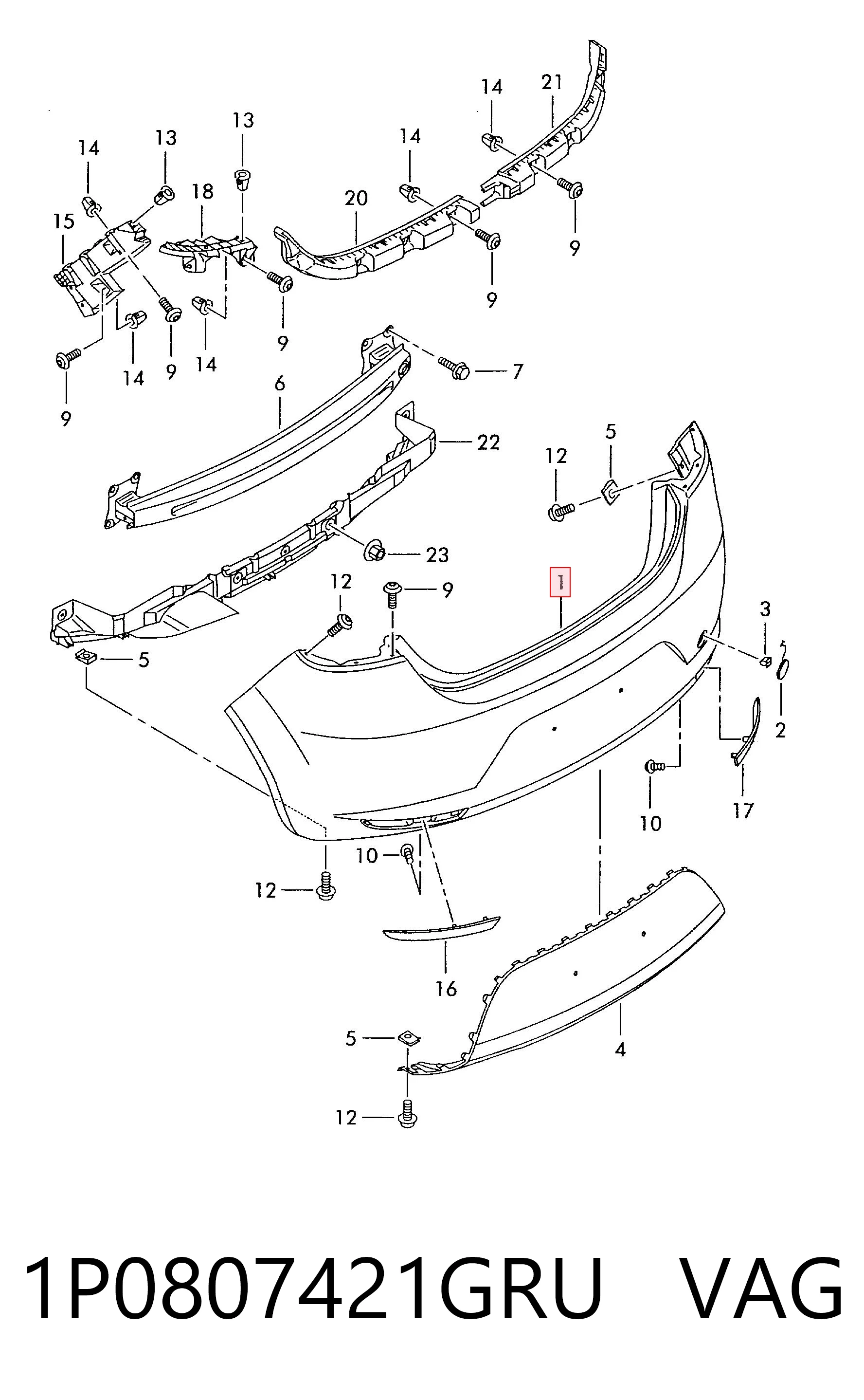 Seat Leon II (2005 - 2013) Arka tampon satın al
