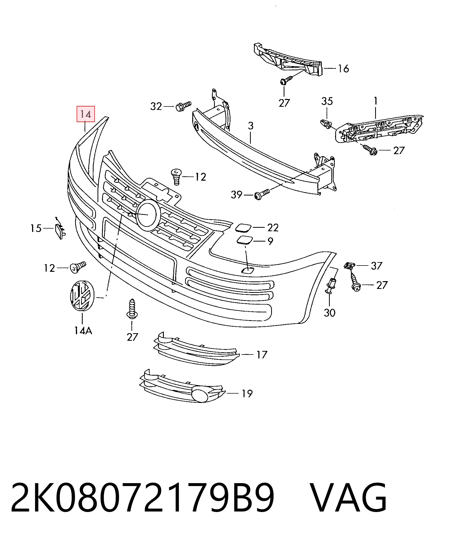 Volkswagen Caddy III Ön tampon fiyatı