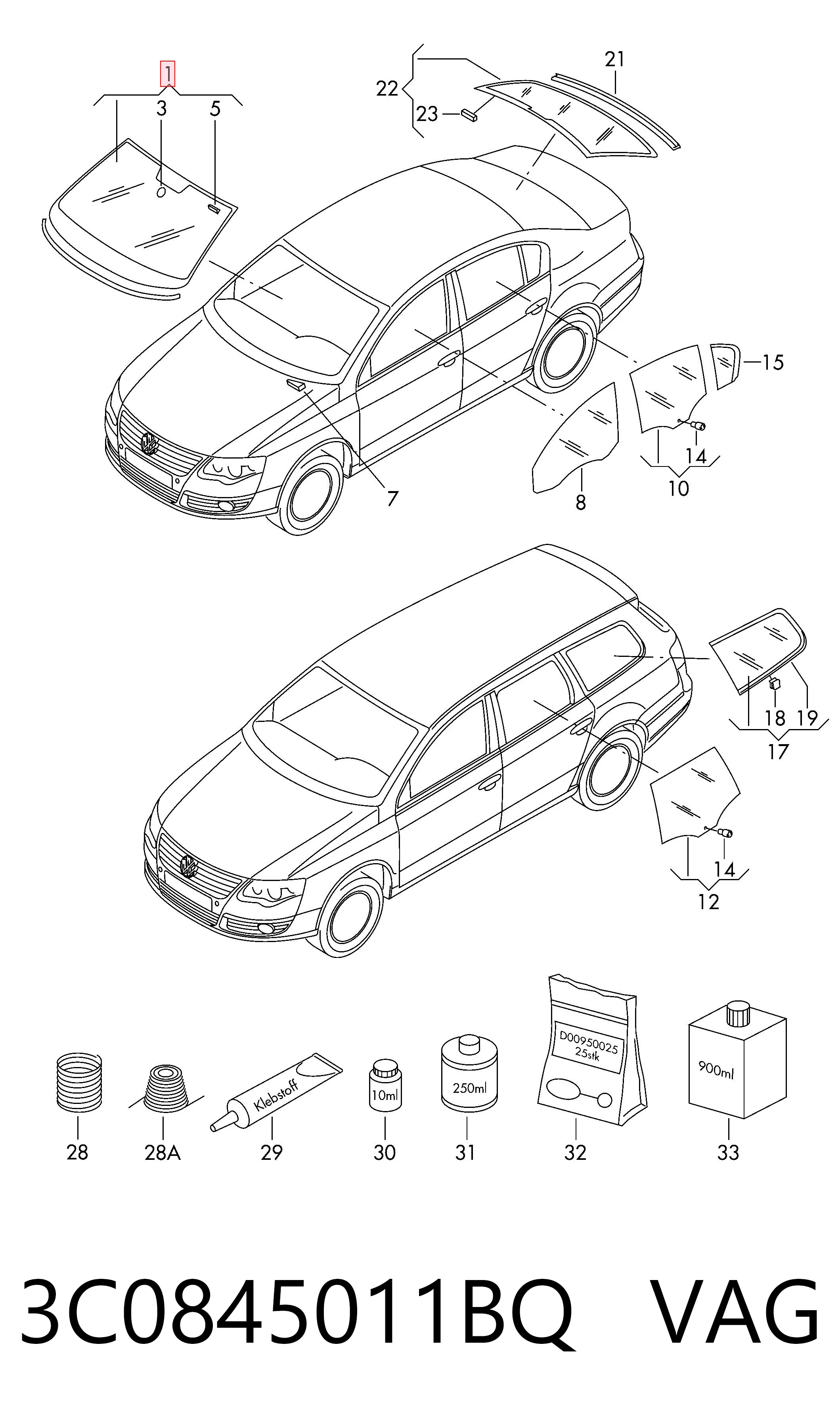 Volkswagen Passat B6 Ön cam fiyatları