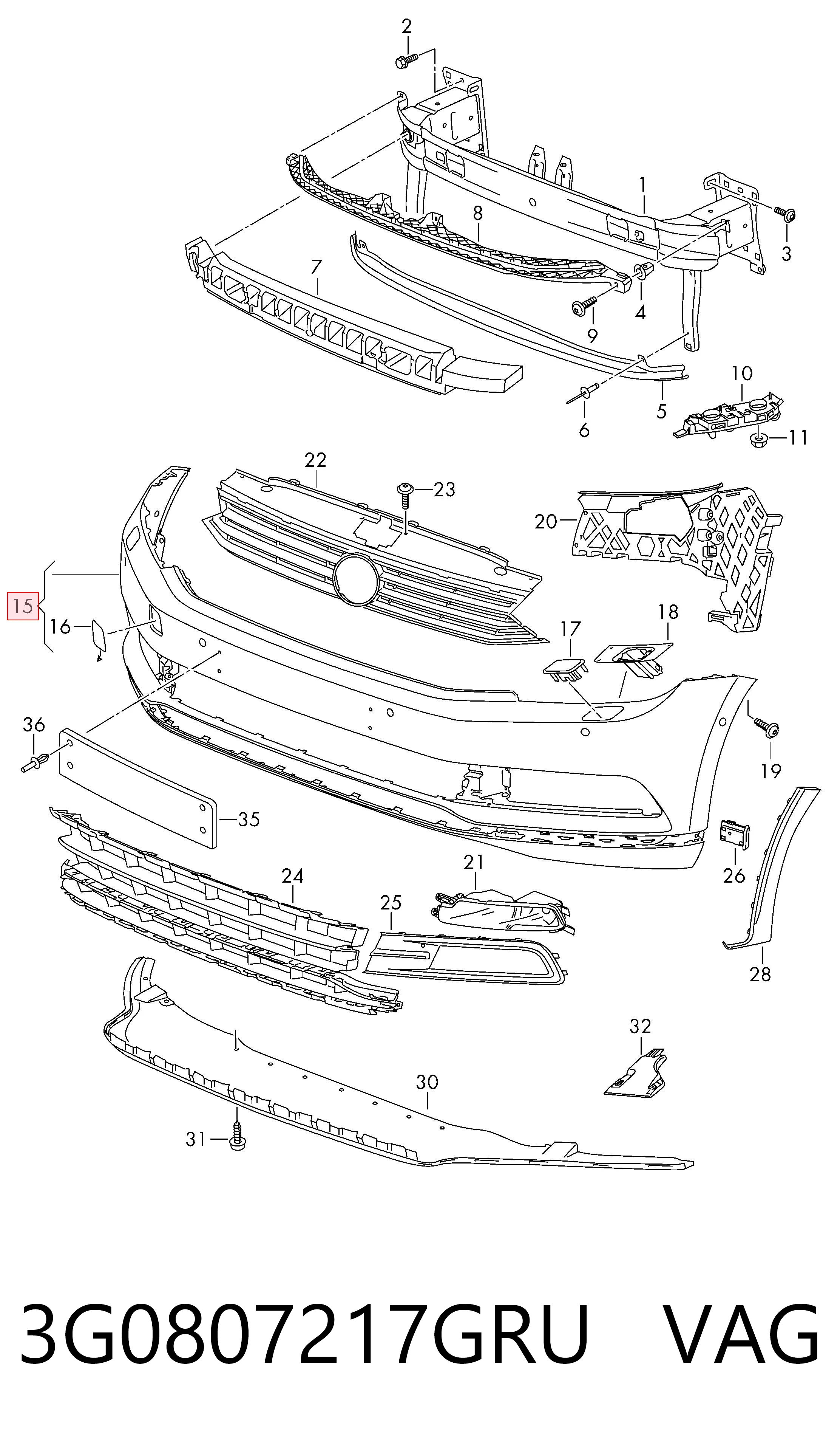 Volkswagen Passat  (2014 - 2026) Ön tampon satın al