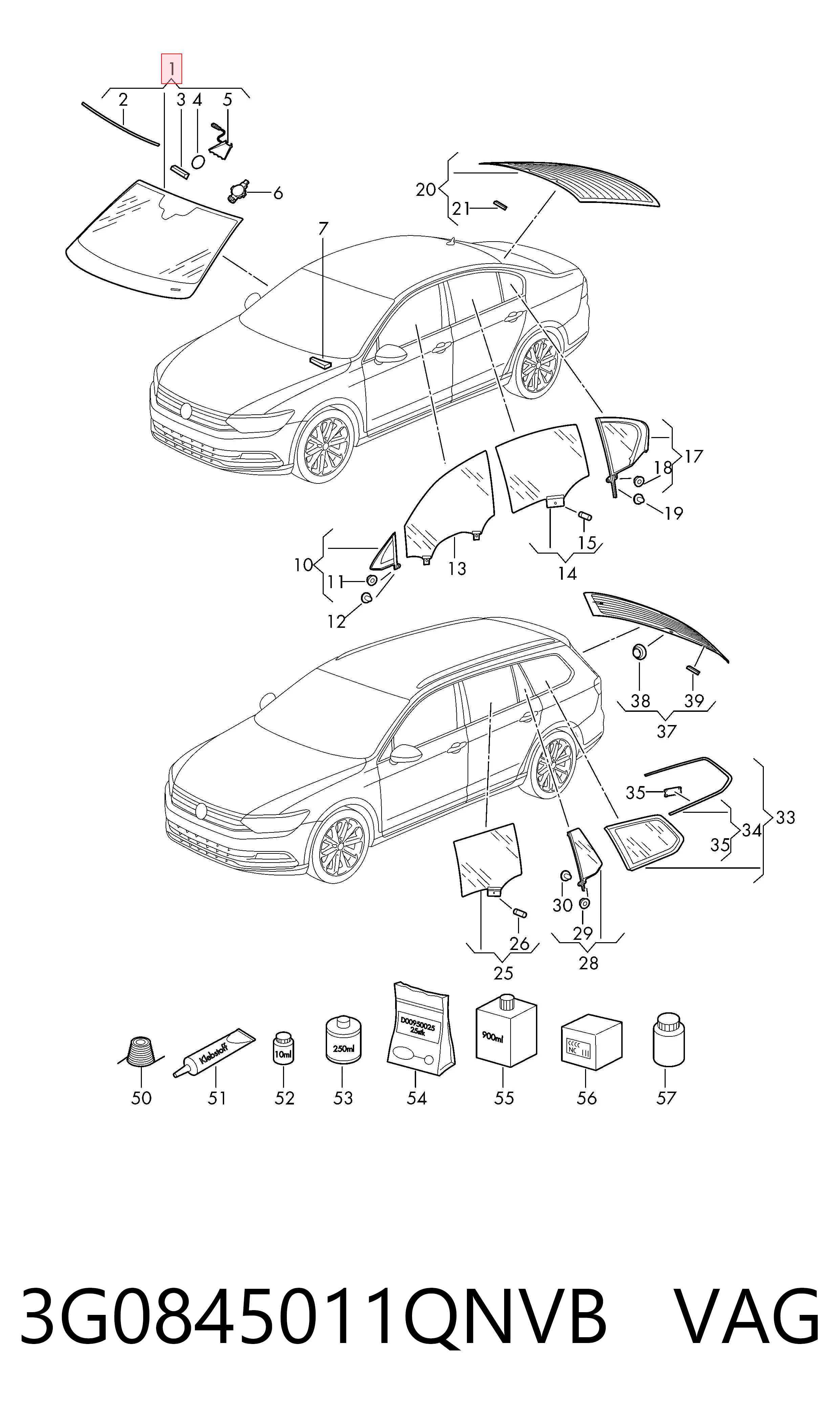 Volkswagen Passat  (2014 - 2026) Ön cam fiyatı