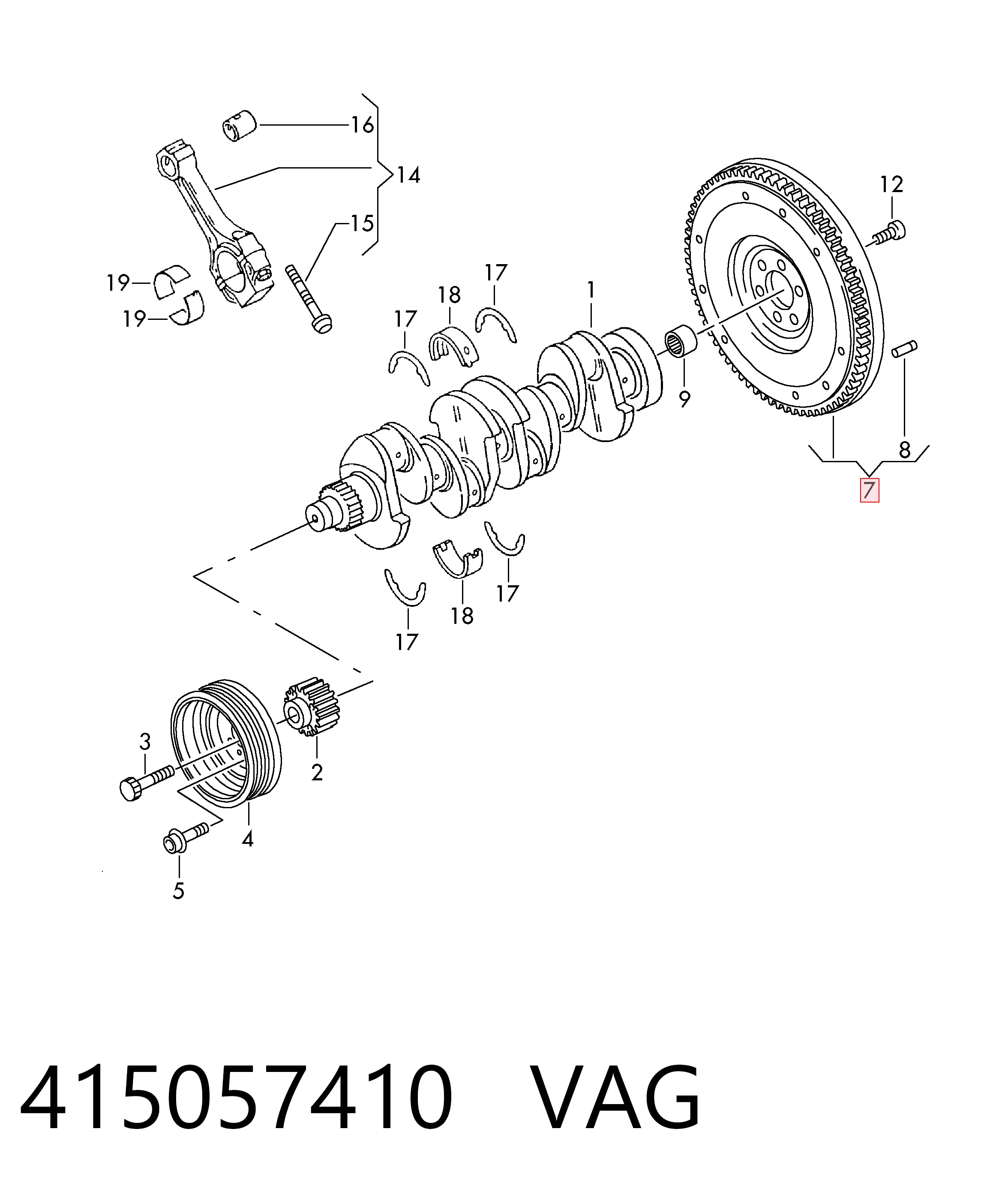 Volkswagen Transporter  (2003 - 2016) Motor volanı 