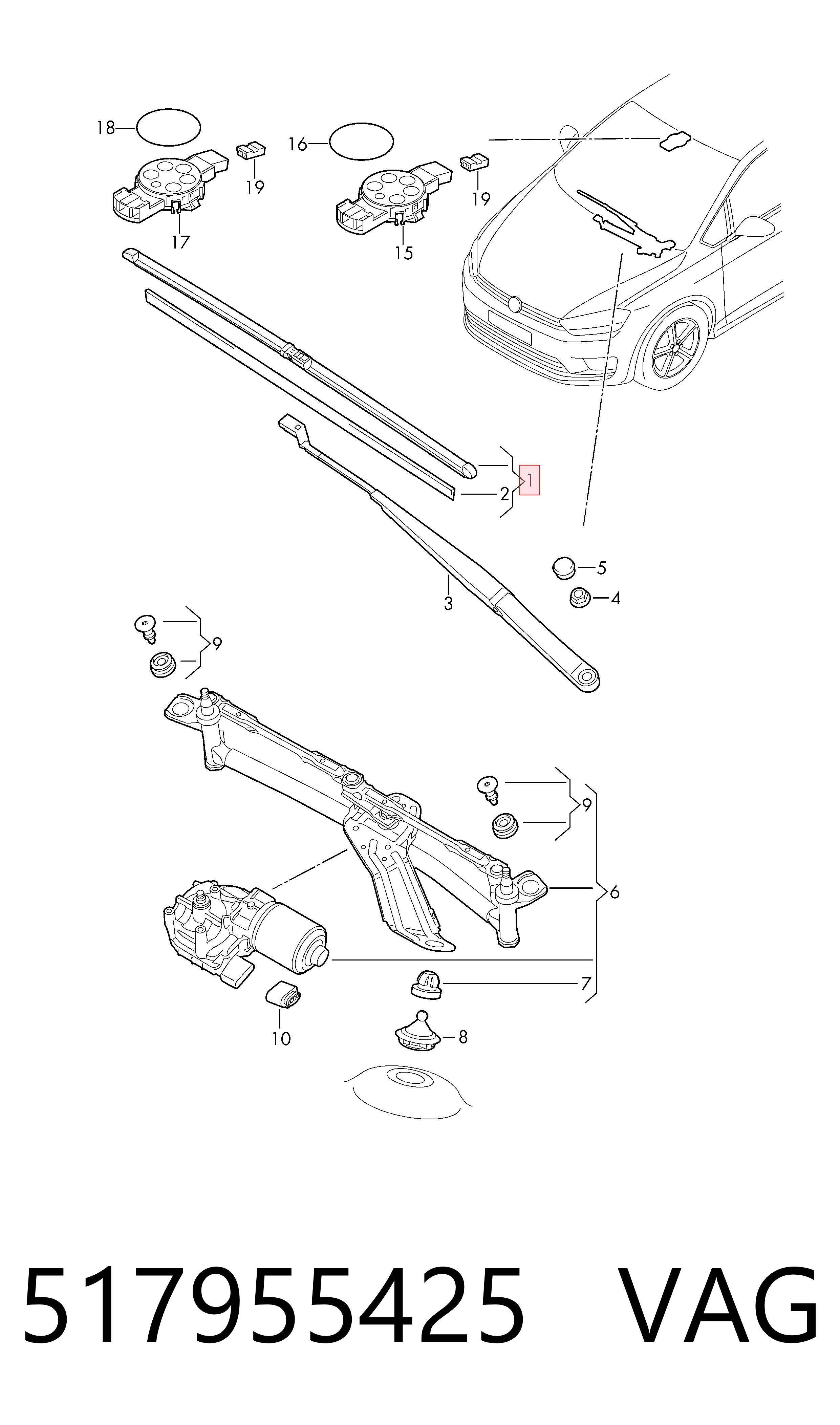 Ford Courier  Silecek Süpürgesi