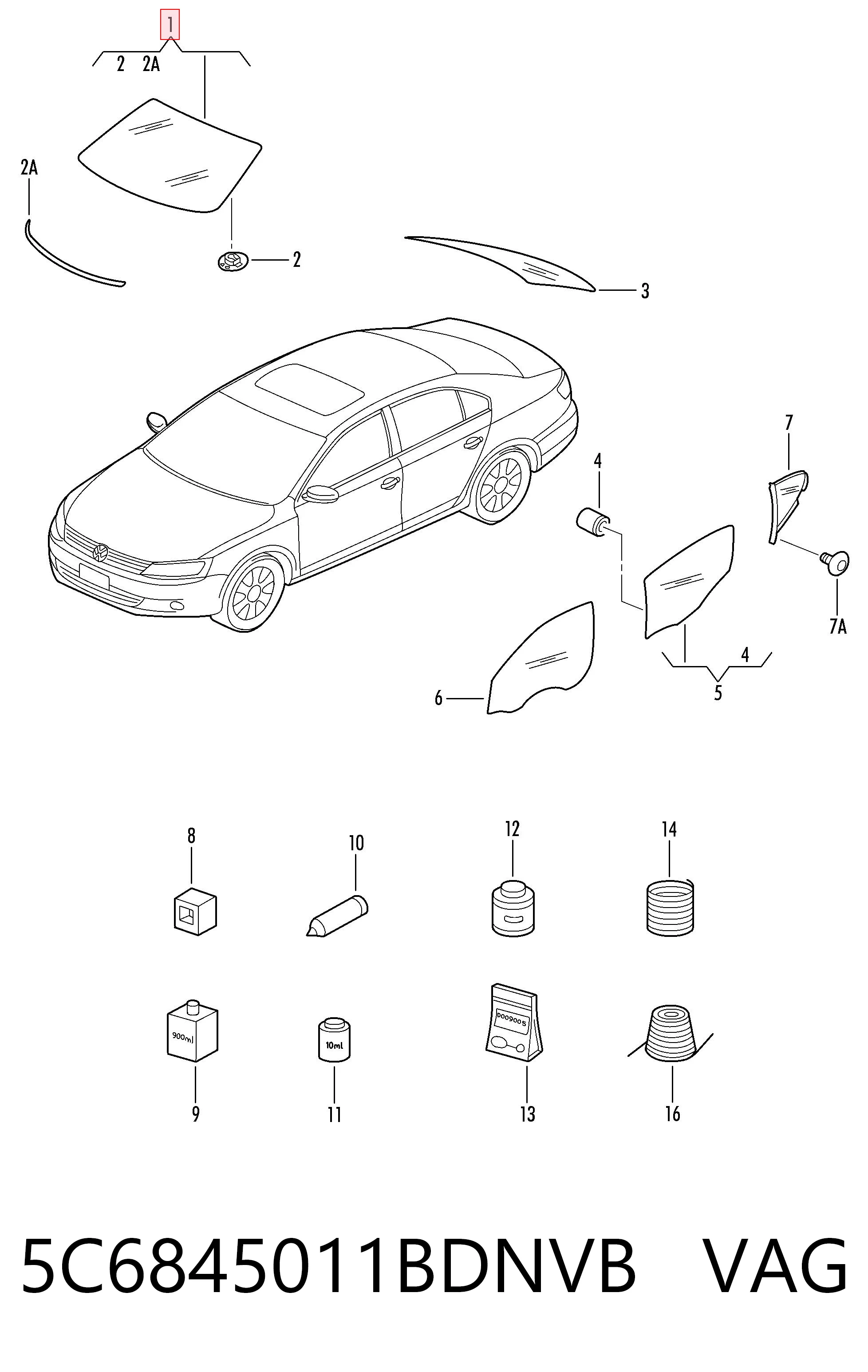 Volkswagen Jetta IV (2011 - 2019) Ön cam fiyatı