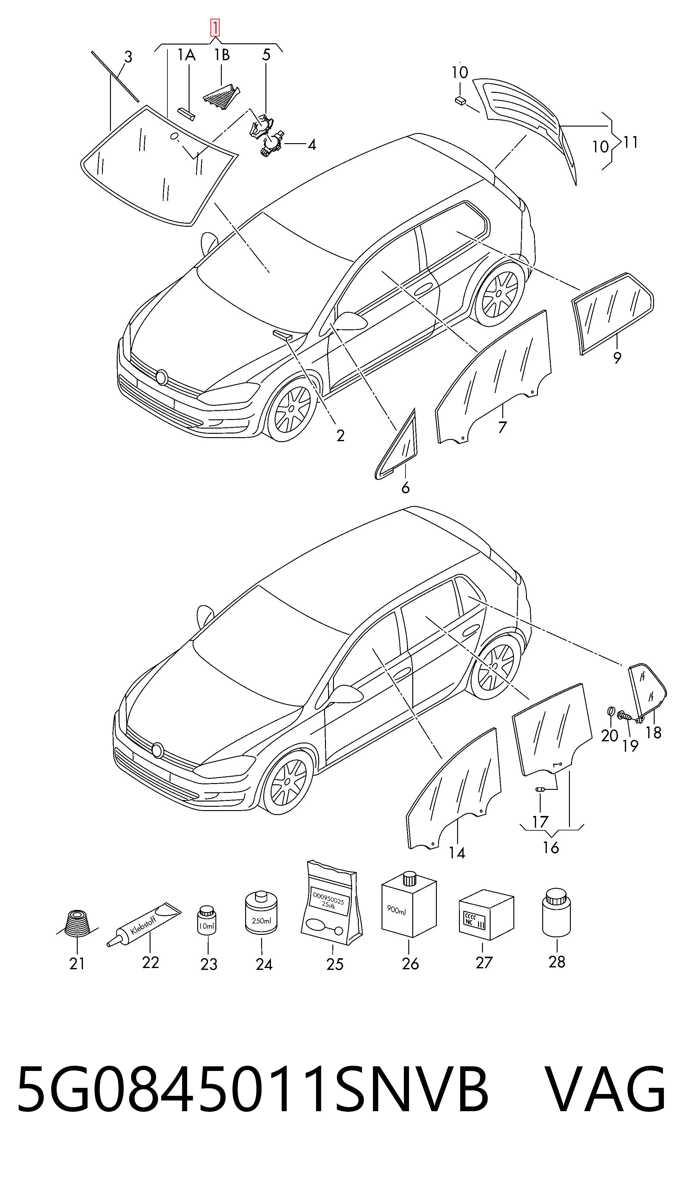 Volkswagen Golf VII (2014 - 2020) Ön cam satın al