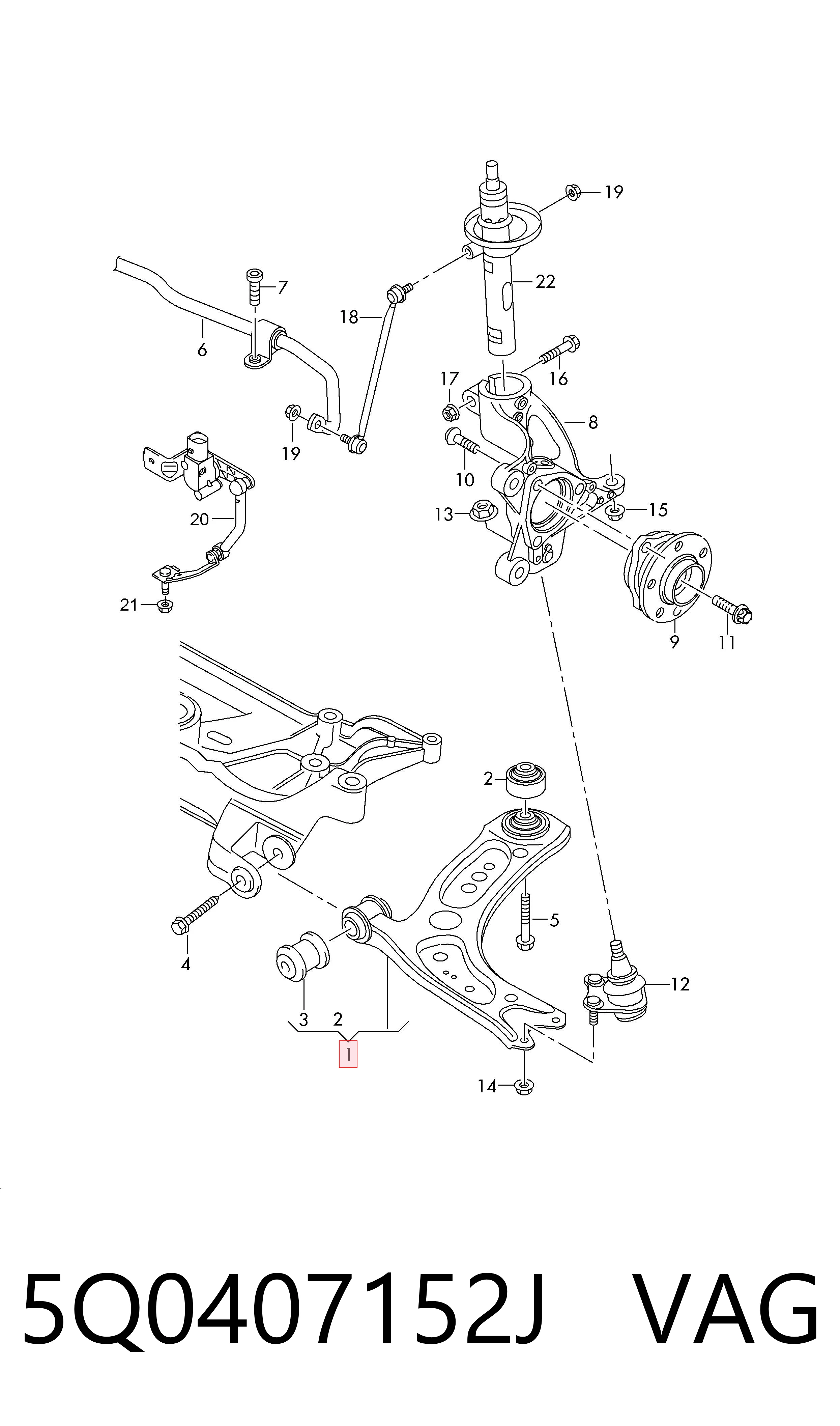 Audi A3  Sağ alt salıncak