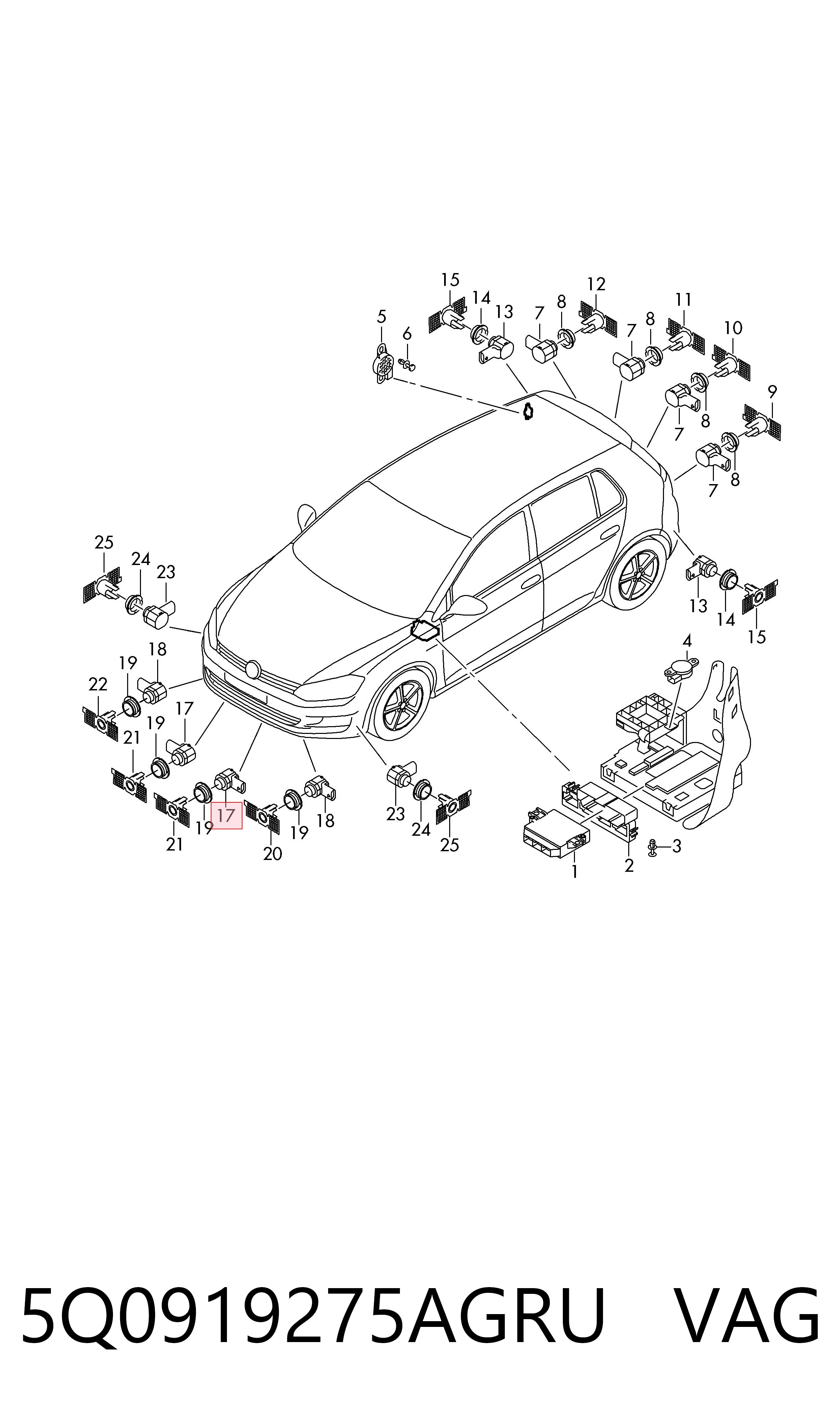 Volkswagen Transporter  (2015 - 2024) Ön park sensörü (parktronik) 