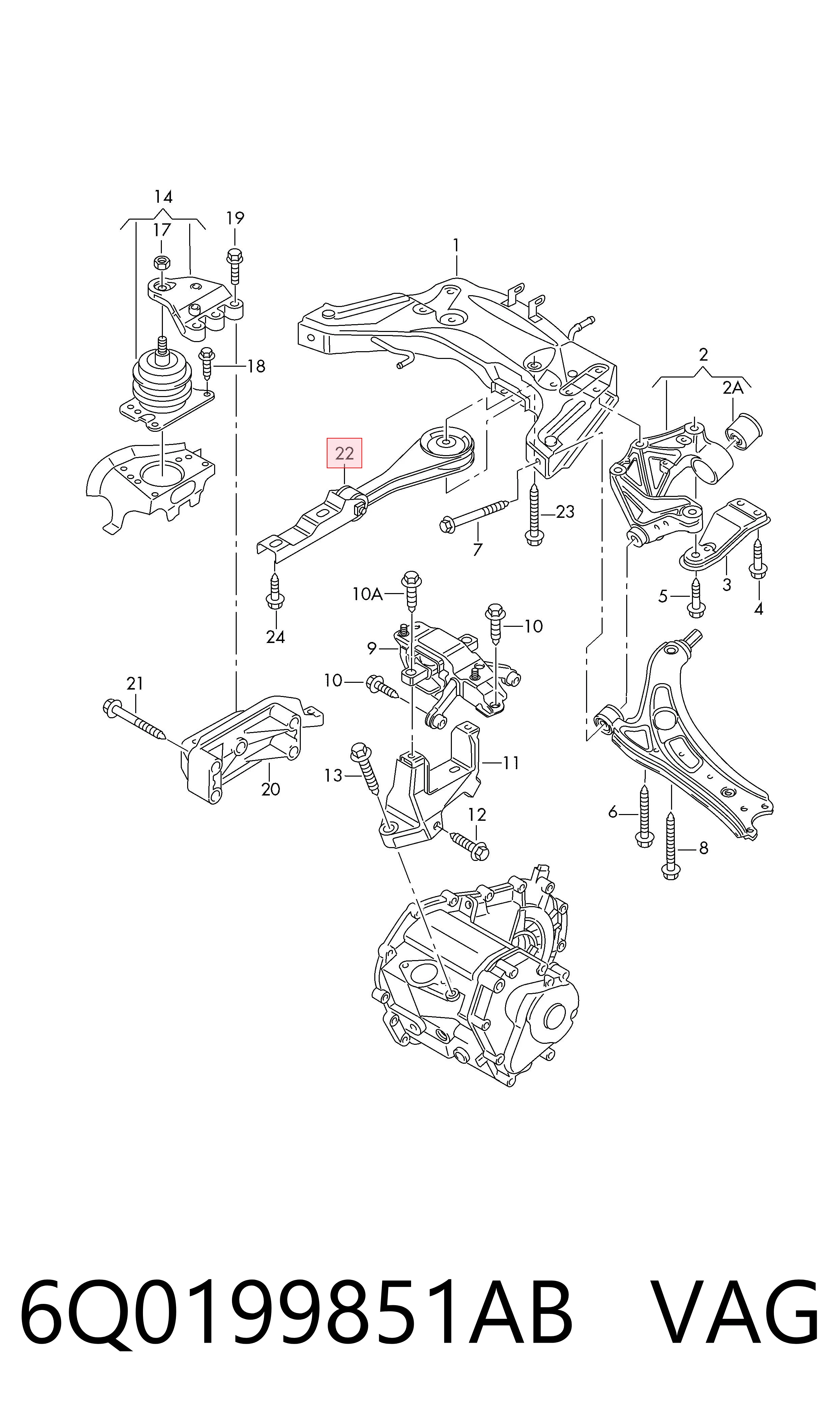 Volkswagen Polo IV Arka motor kulağı