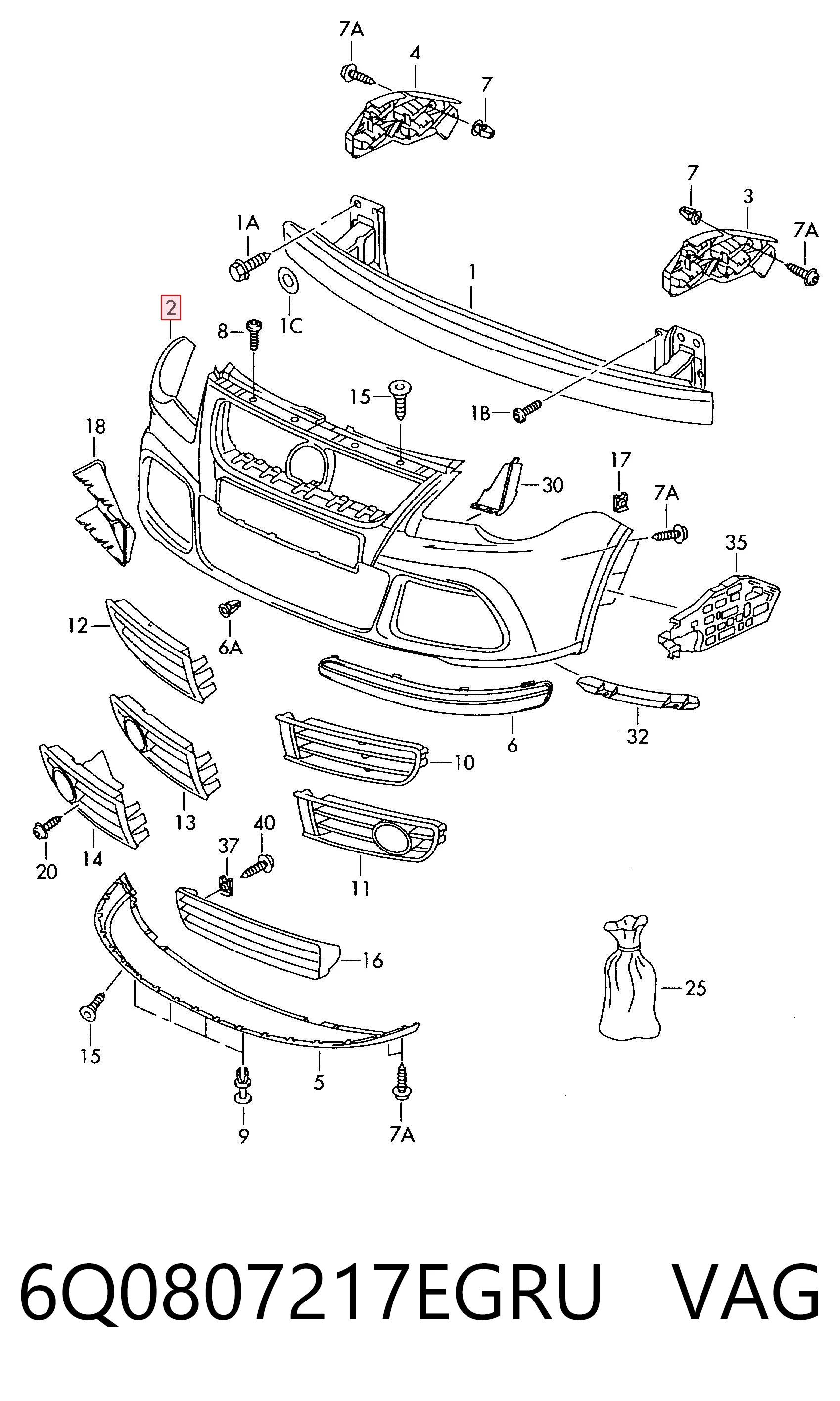 Volkswagen Polo IV Ön tampon sıfır