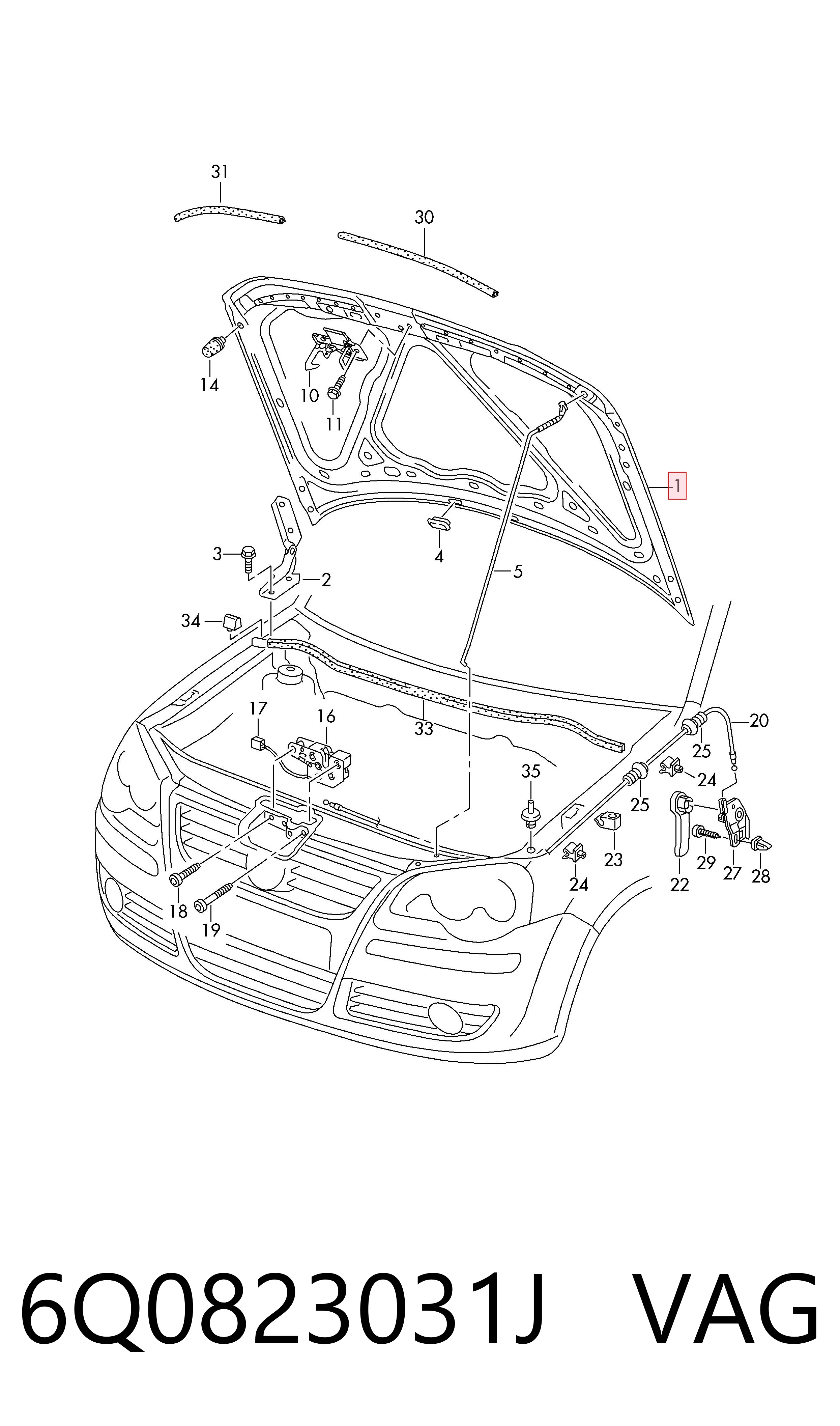 Volkswagen Polo IV Kaput orijinal