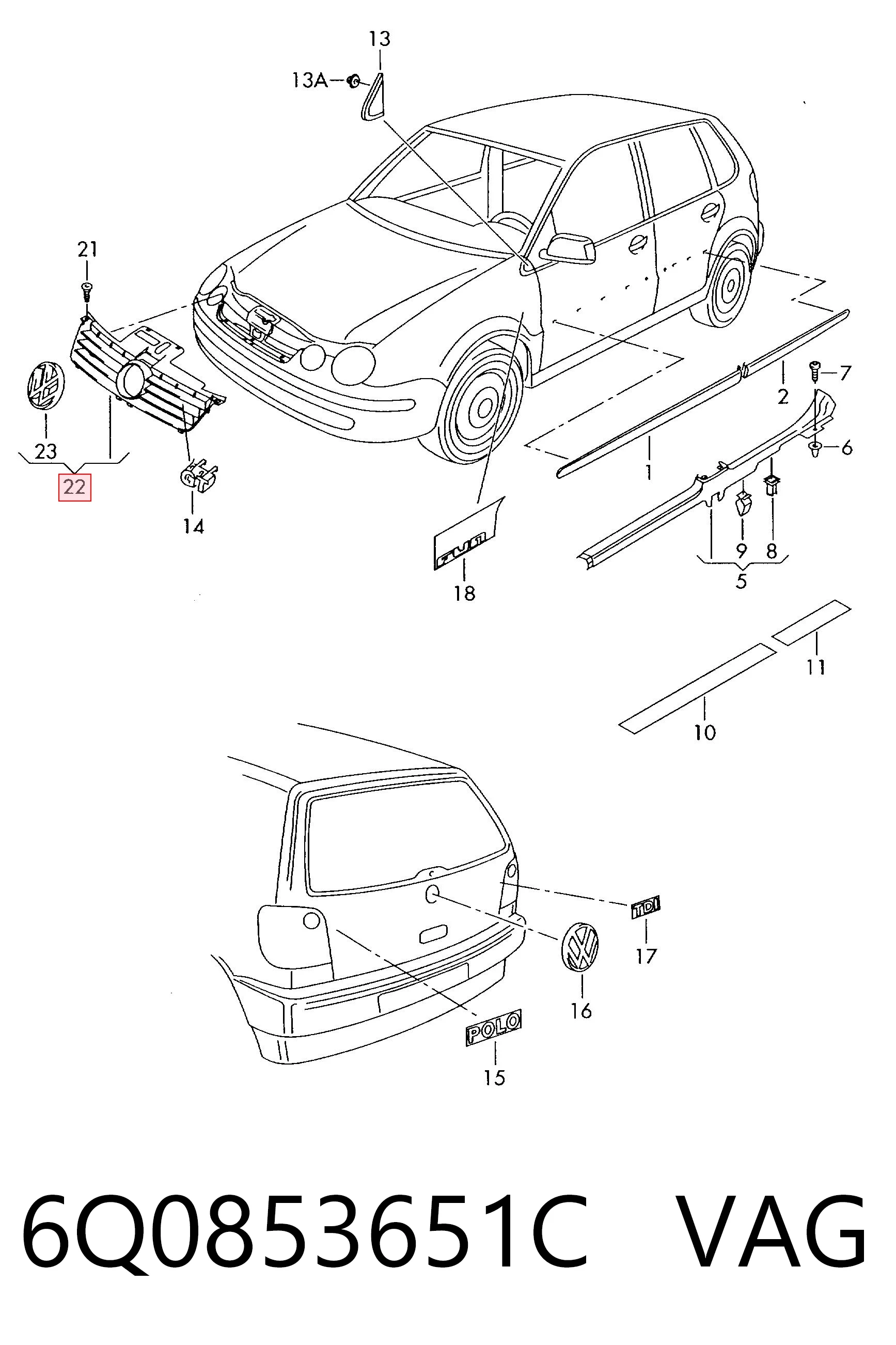 Volkswagen Polo IV Panjur sıfır
