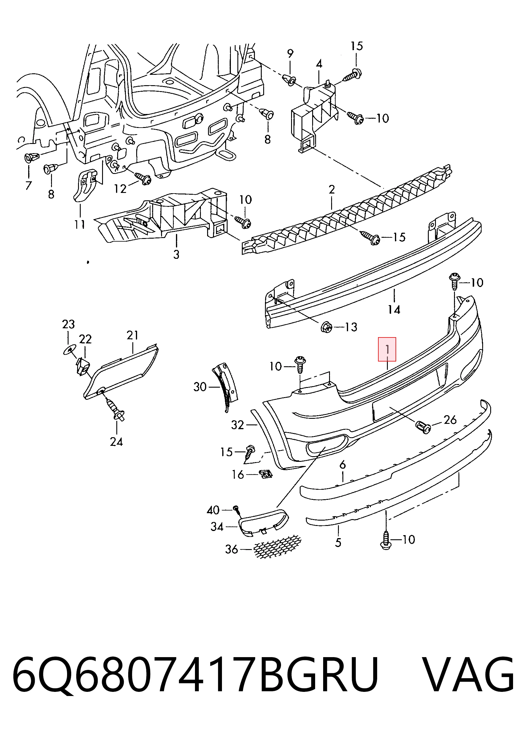Volkswagen Polo IV Arka tampon fiyatları