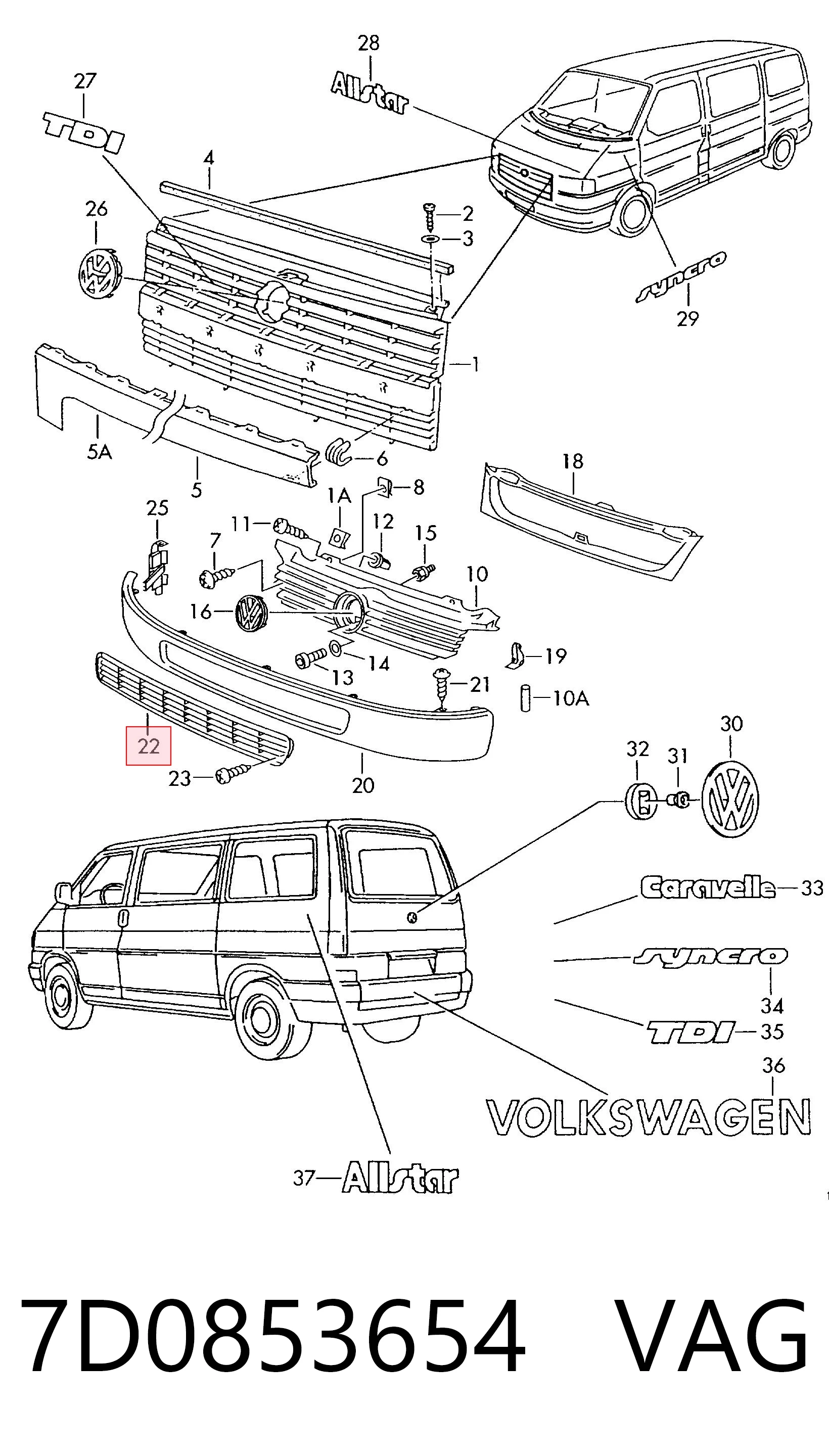 Volkswagen Transporter  (1990 - 2004) Radyatör ızgarası fiyatları