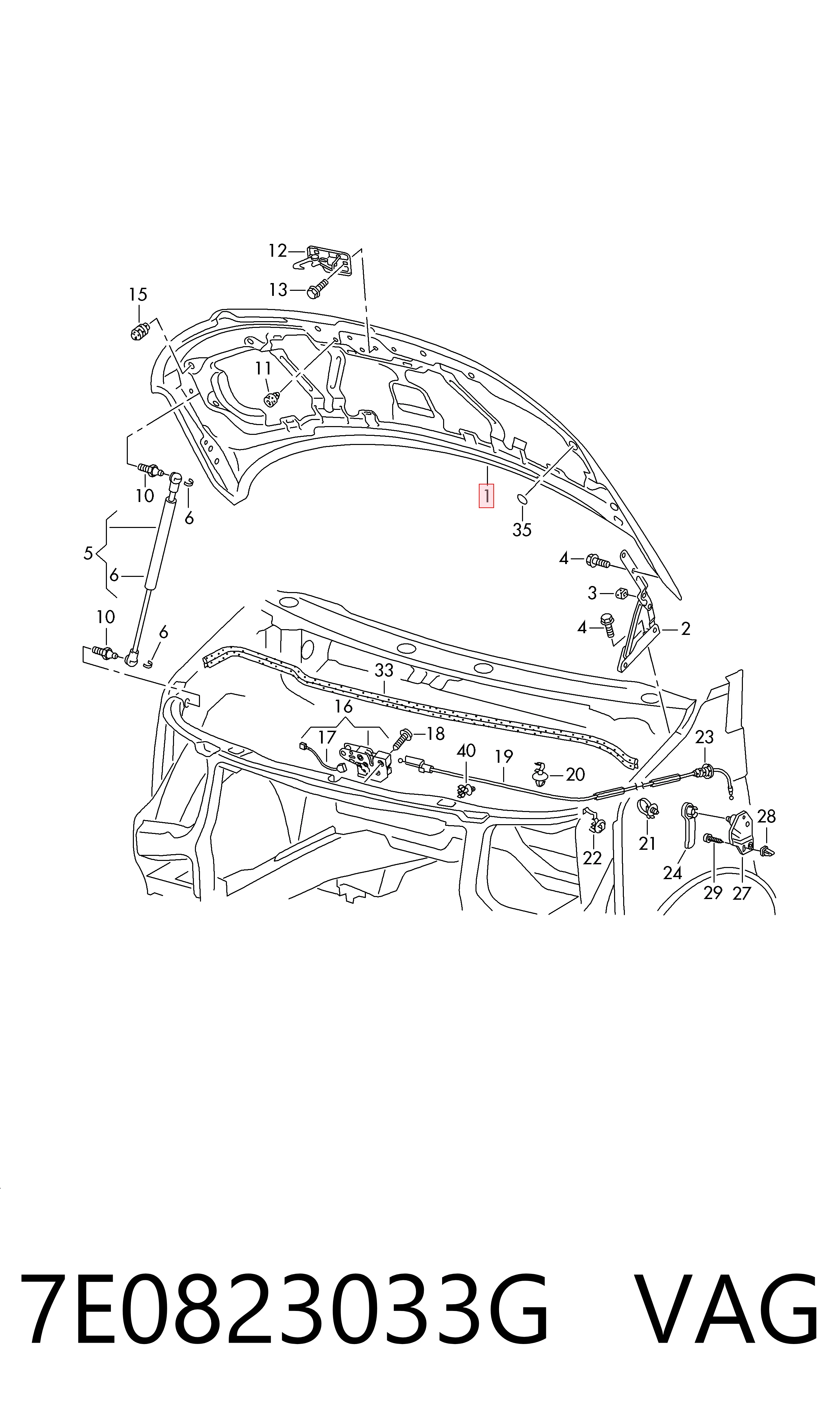 Volkswagen Transporter T6 Kaput orijinal