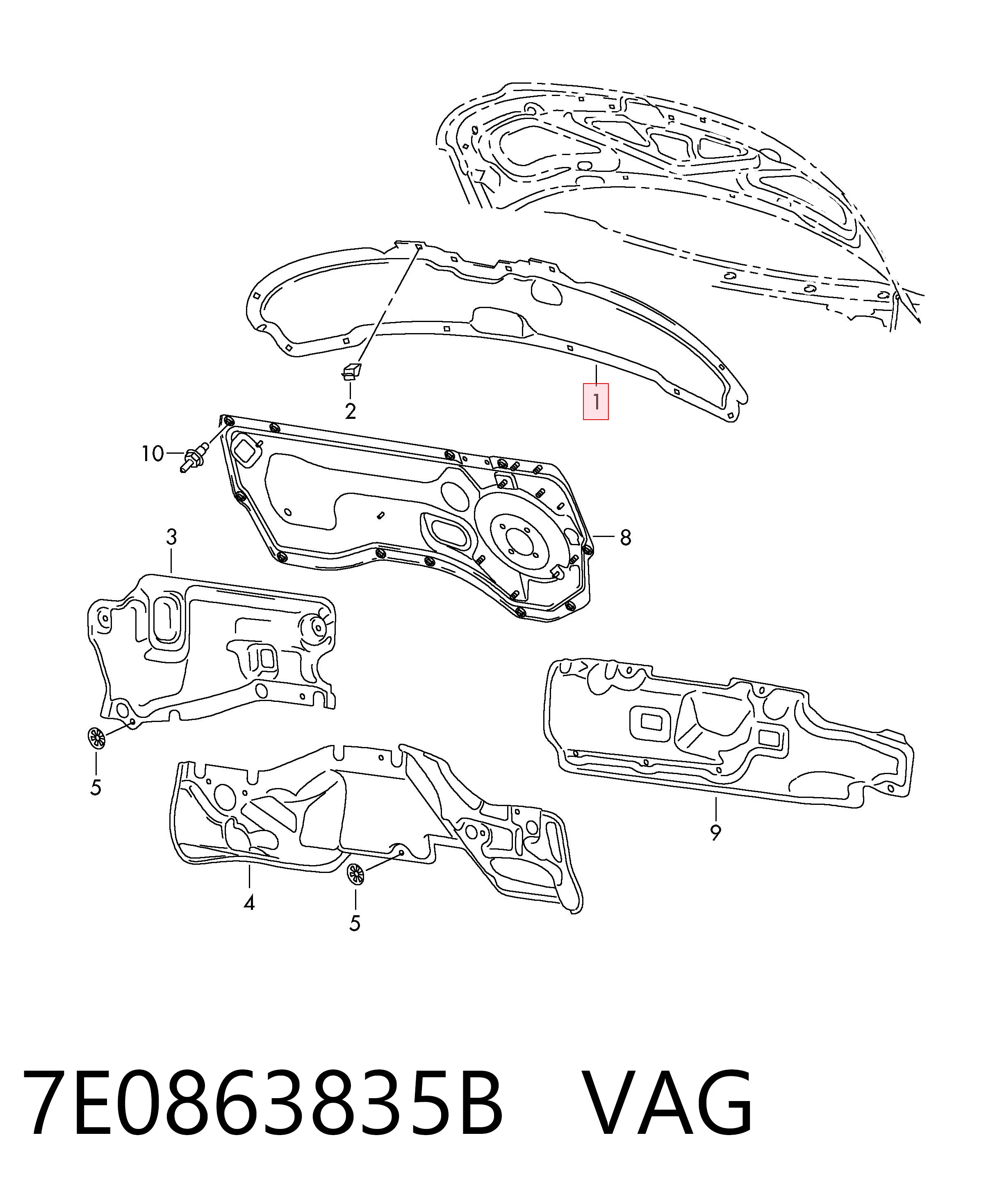 Volkswagen Transporter  Kaput keçesi