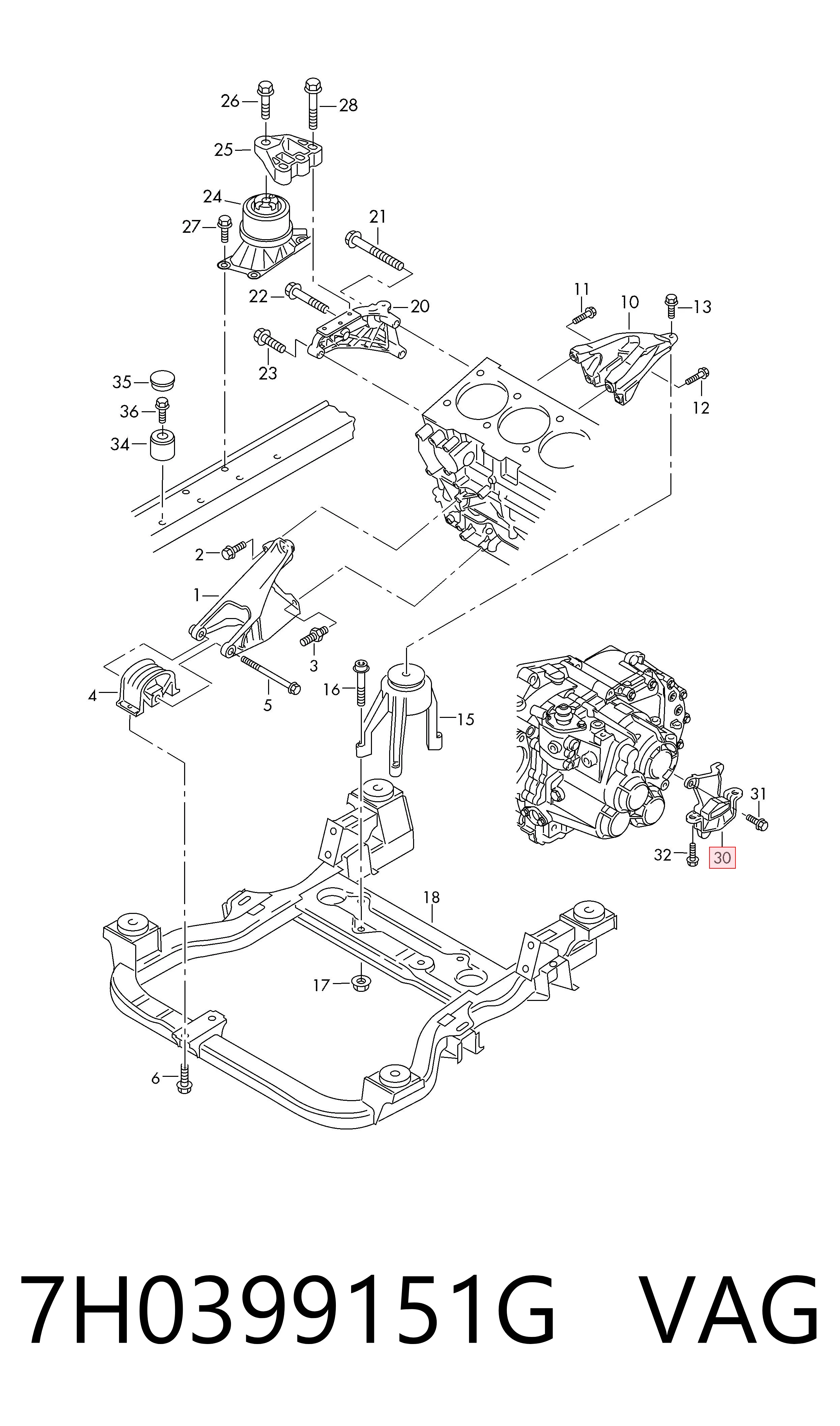 Transporter T5 Sol Motor Kulağı