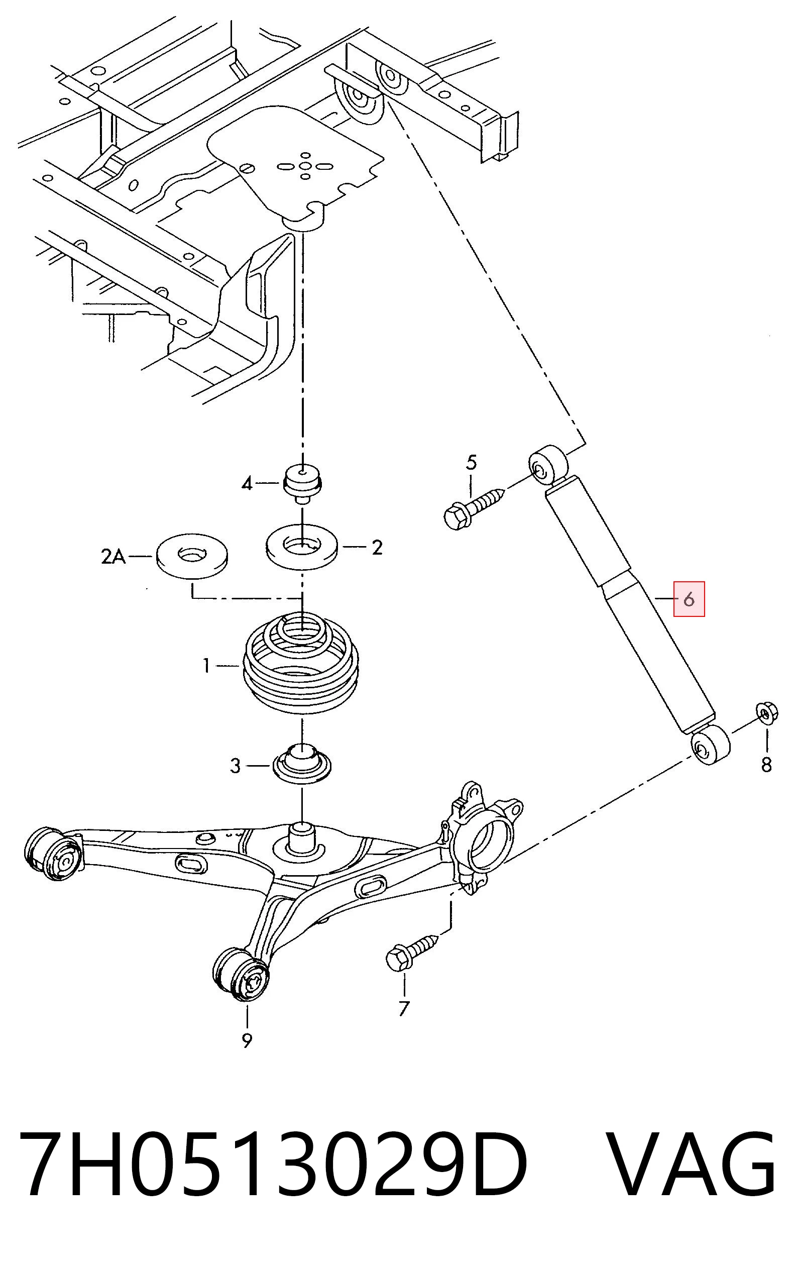 Volkswagen Transporter Arka amortisör