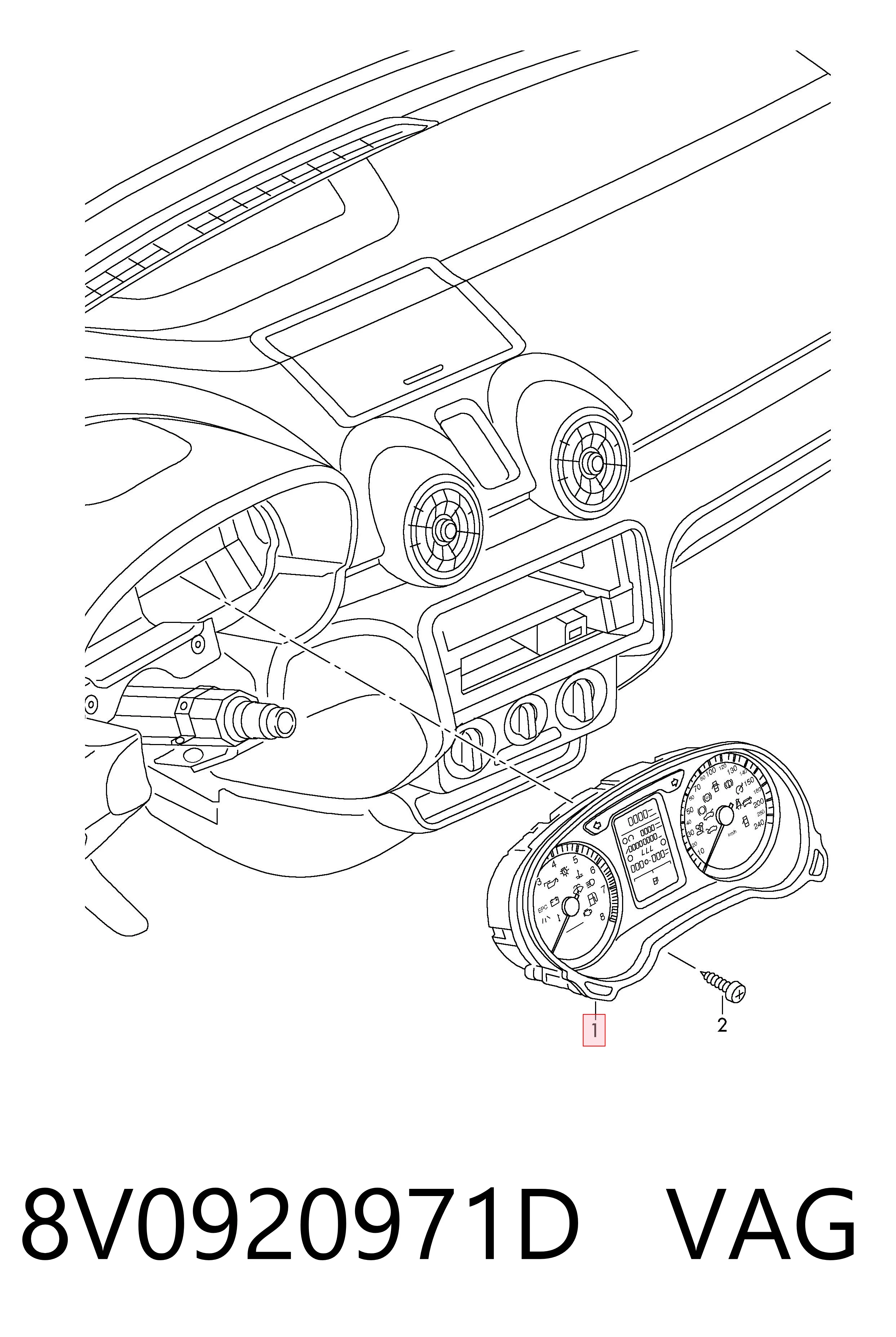 Audi A3  (2013 - 2020) Gösterge paneli fiyatı