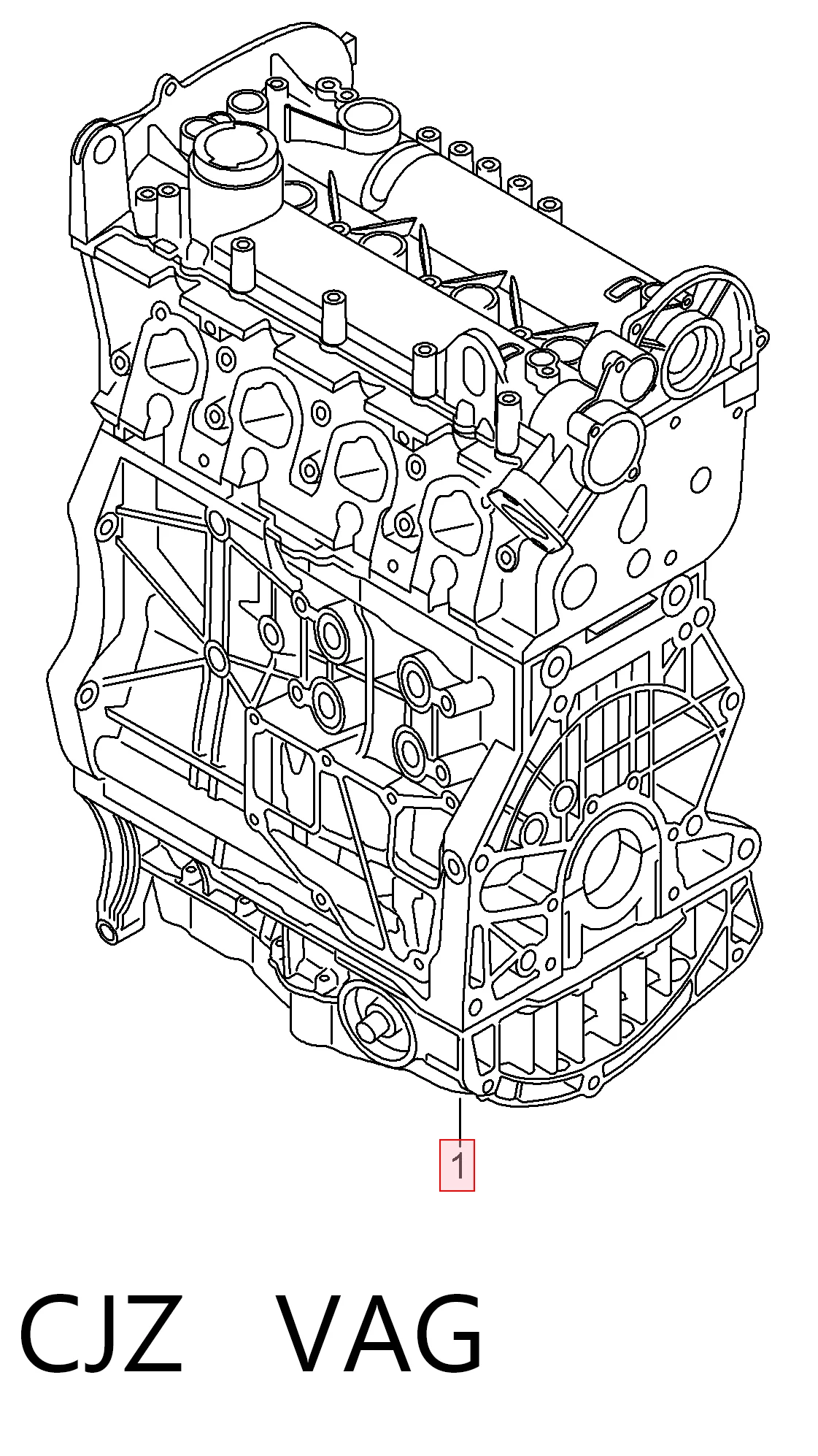 Audi A3  (2013 - 2020) Motor komple çıkma