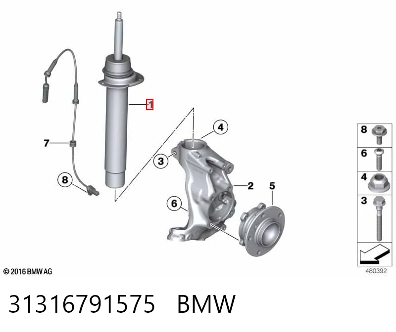 BMW 3  Ön amortisör