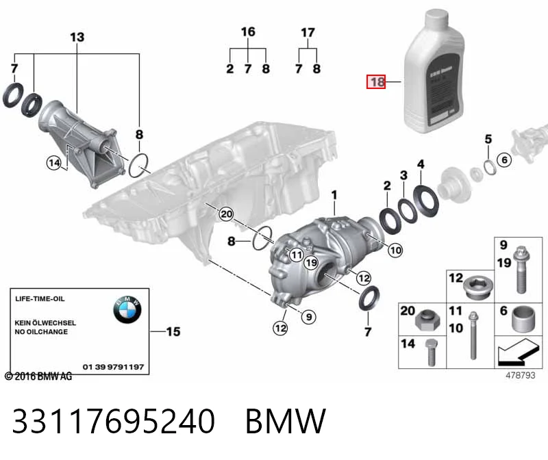 3 sedan (F30, F80) (2011 - 2018) Şanzıman Yağı