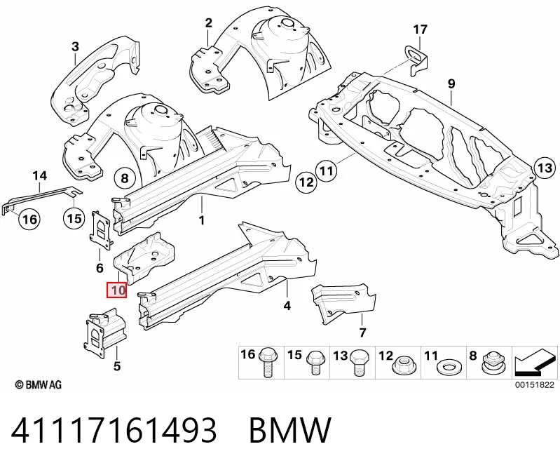 BMW 3  (2011 - 2018) Sol ön çamurluk çıkma