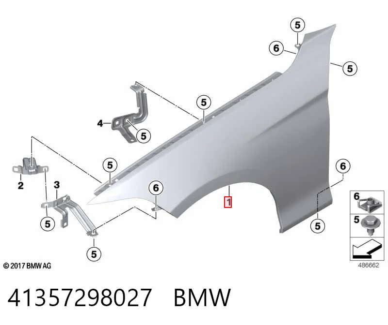 BMW 3  Sol ön çamurluk sıfır