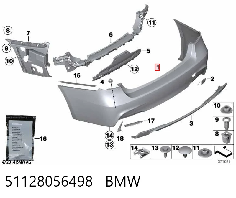 BMW 3  (2011 - 2018) Arka tampon satın al