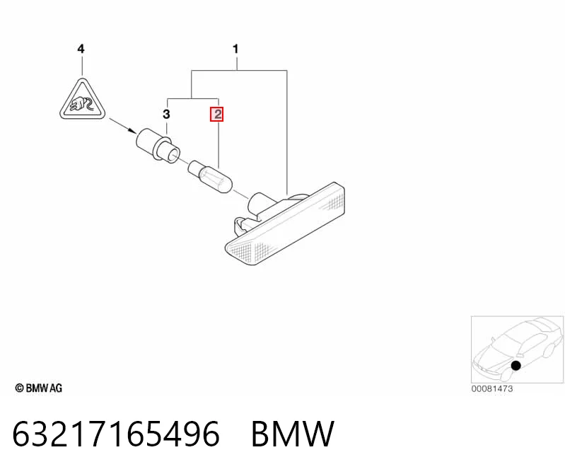 BMW 3  Tavan lambası ampulü