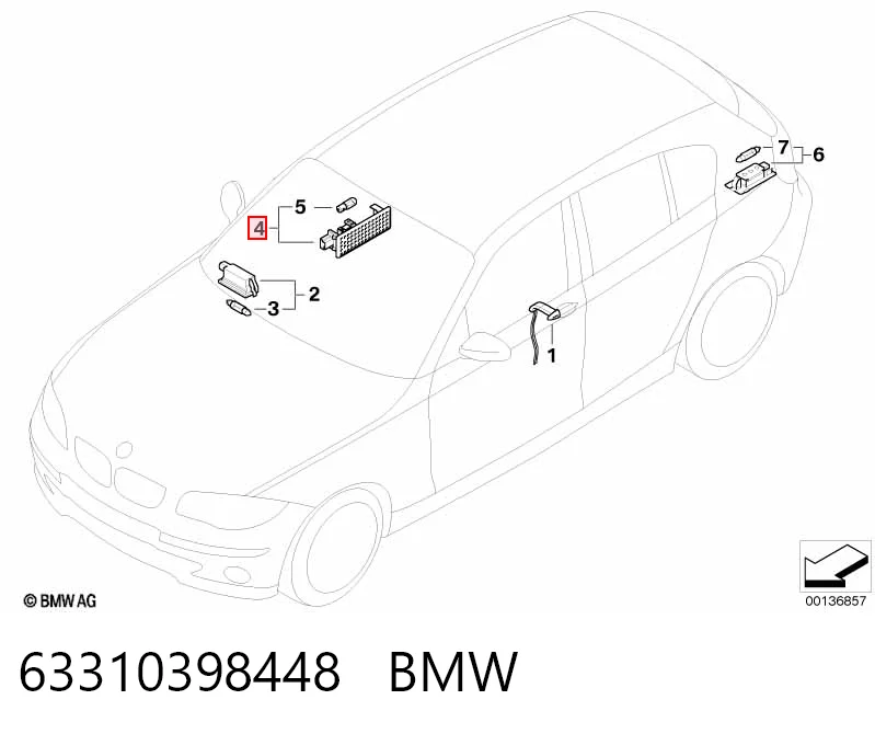 BMW 3  Tavan lambası sıfır