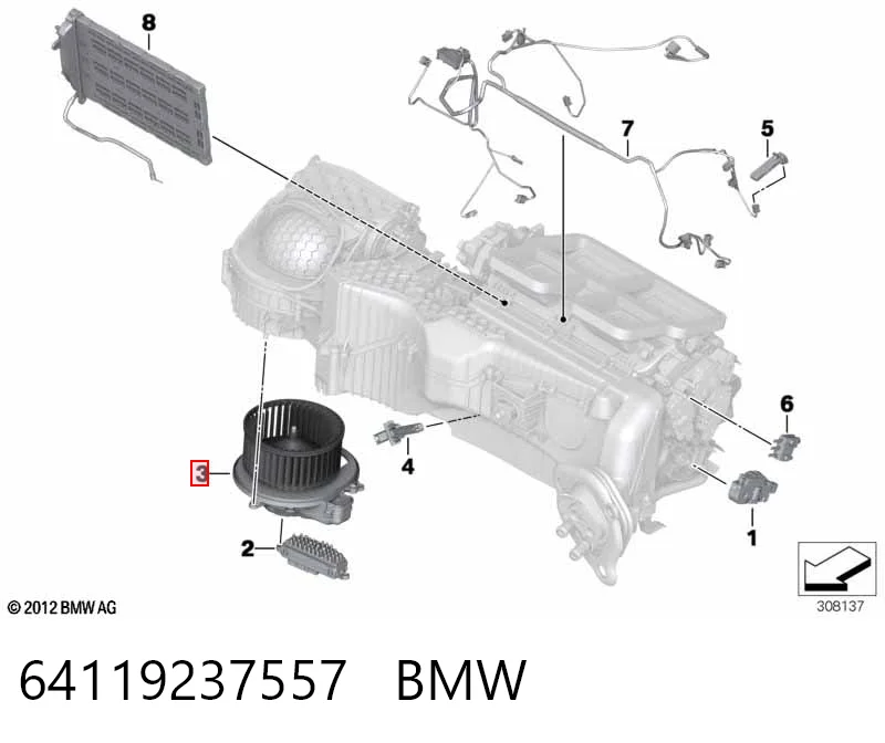 BMW 3  Kalorifer fan motoru