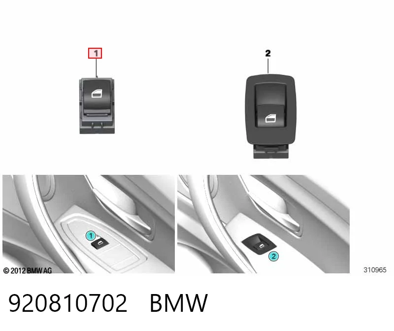 BMW 3  (2011 - 2018) Ön sağ cam kaldırma motoru açma düğmesi satın al